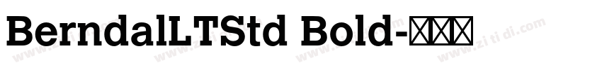 BerndalLTStd Bold字体转换